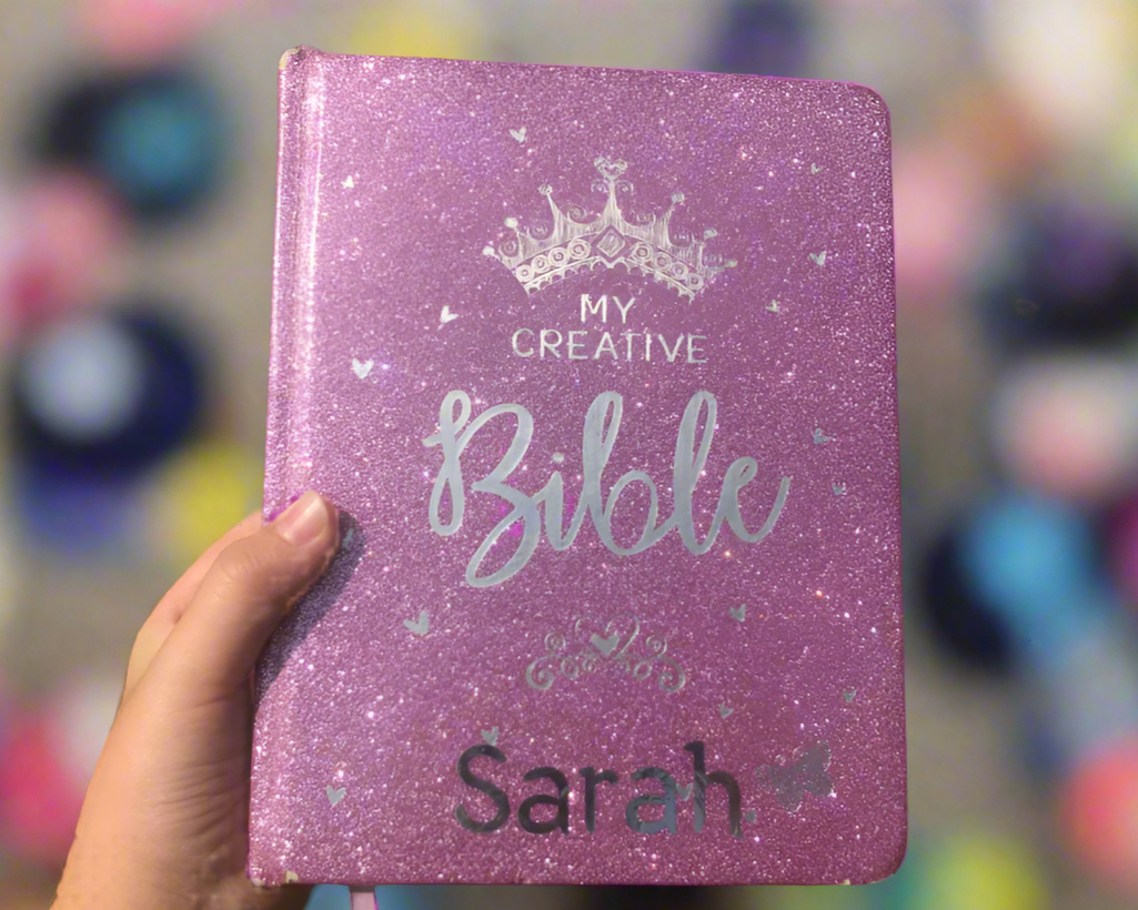 Personalized ESV Journaling Bible | My Creative Coloring Bible for Girls | Metallic Pink | Faux Leather