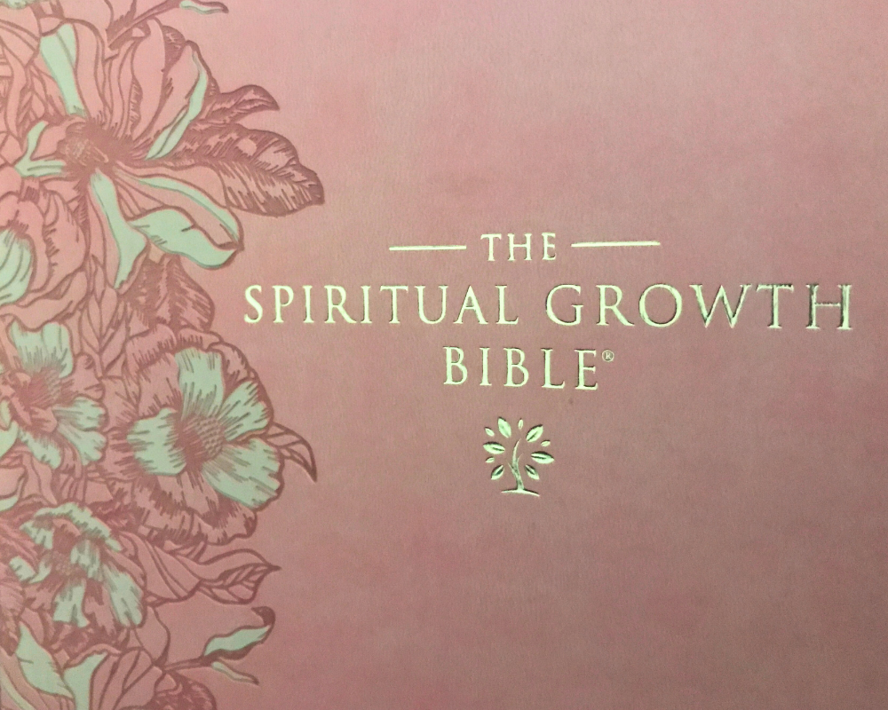 Personalized NLT Pink Faux Leathe Spiritual Growth Bible