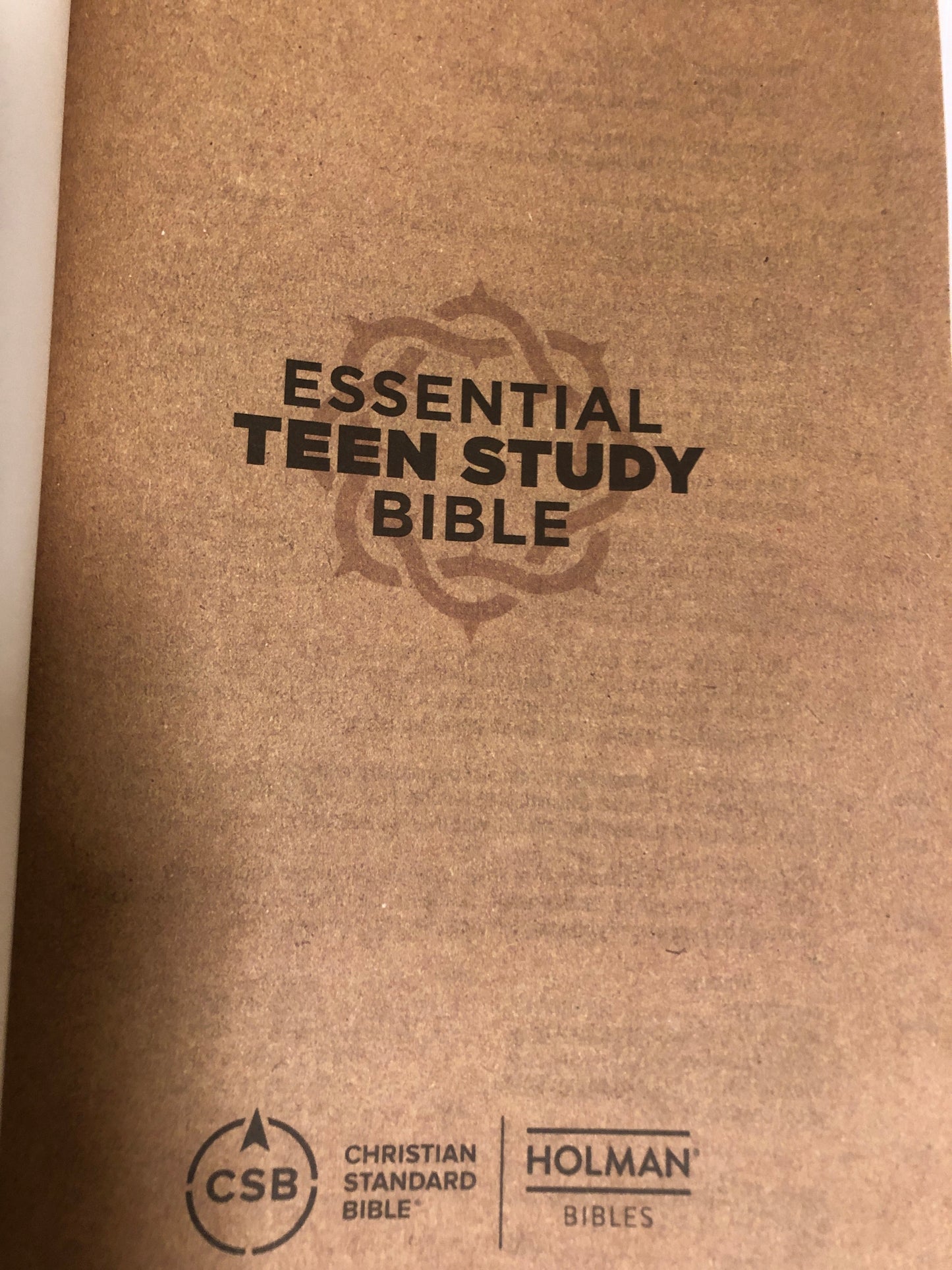 Red Flower Cork LeatherTouch Teen Study Bible (CSB)